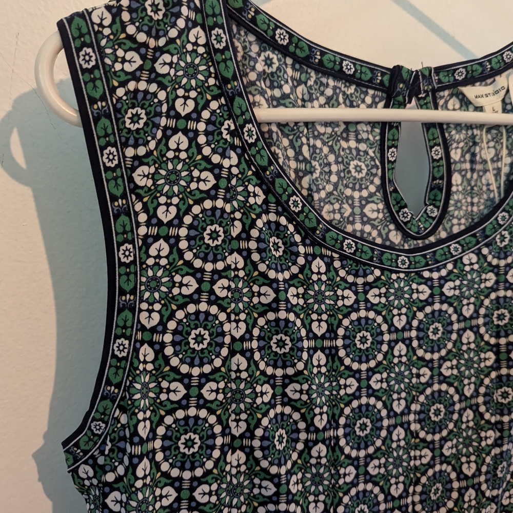 Max Studio Blue A-Line Midi Dress - Picture 7 of 10
